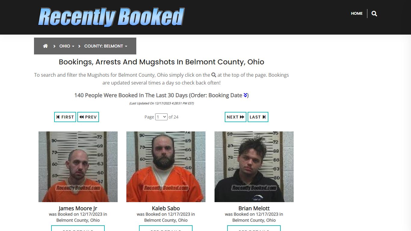 Recent bookings, Arrests, Mugshots in Belmont County, Ohio